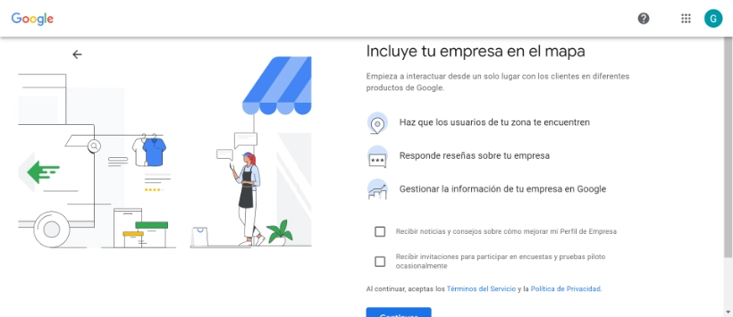 mostrar tu empresa en google maps